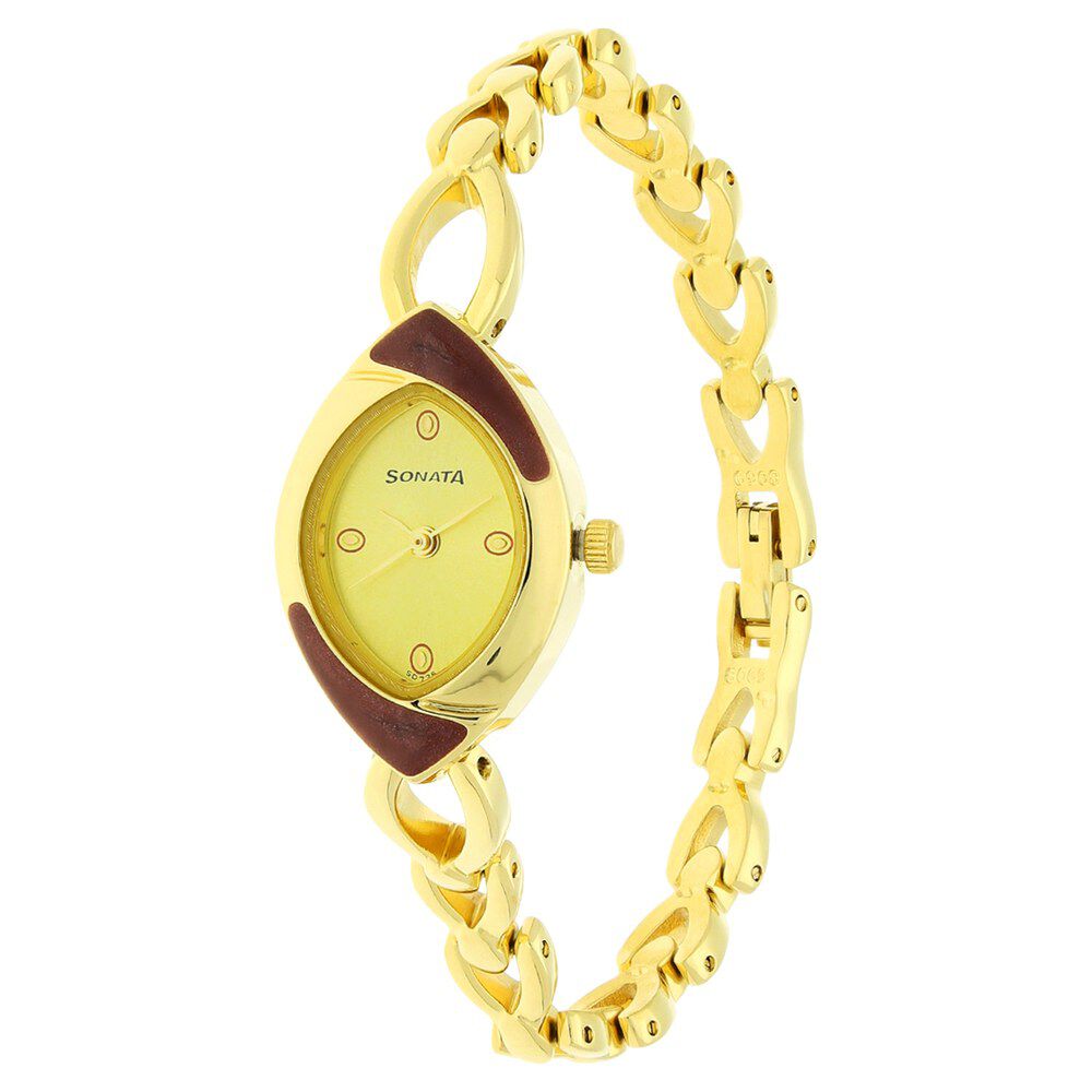 Sonata watch golden chain top