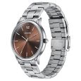 Sonata Aspire Quartz Analog Brown Dial Silver Stainless Steel Strap Watch For Men - image number 2