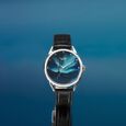 Northern Lights Inspired Poze By Sonata Quartz Analog Blue Dial Blue Leather Strap Watch