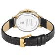 Sonata Gold Quartz Analog Sacred Forest Green With Gold Coin Dial Black Leather Strap Watch For Women - image number 6