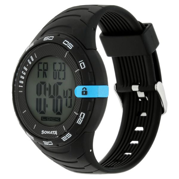 SF Digital Dial Black Plastic Strap Watch for Men - image number 1