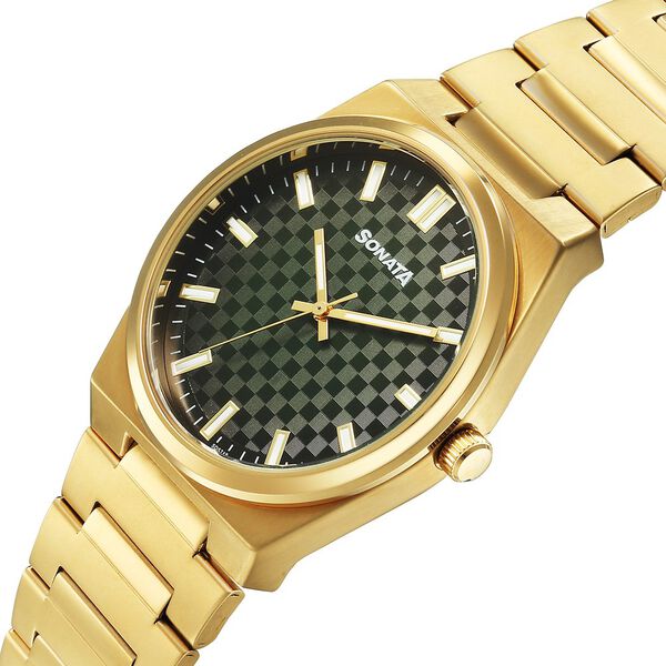 Sonata Festive Quartz Analog Multicoloured Dial Metal Strap Watch For Men - image number 2