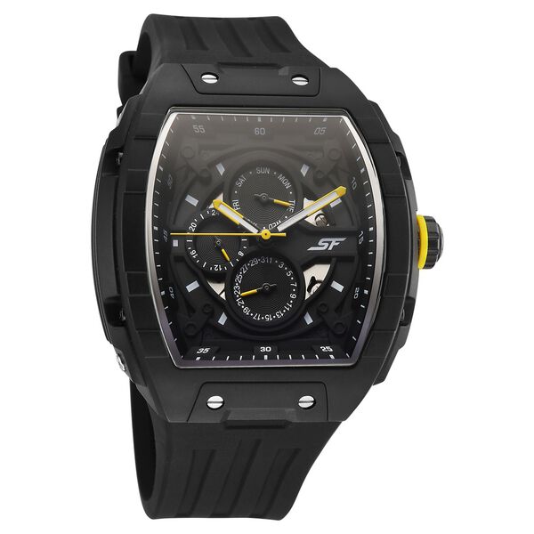 SF Maiden Voyage Sport Watch - Black Dial & Strap - Tonneau Shaped Case with Multifunction movement - image number 0