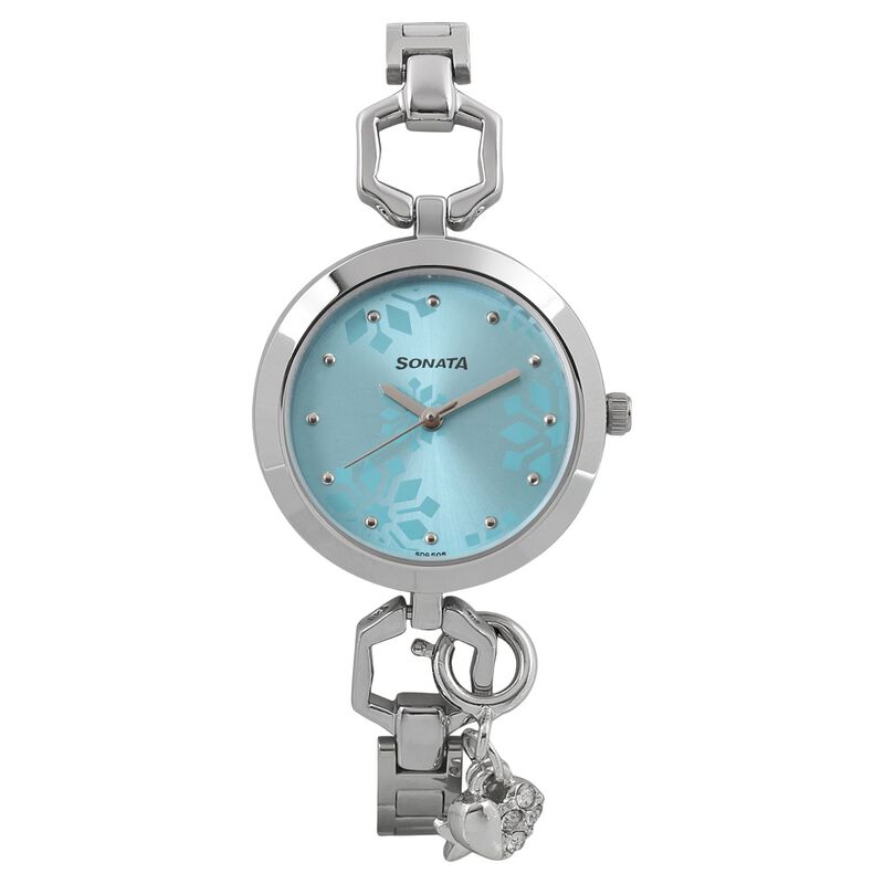 Sonata Charmed Blue Dial Women Watch With Stainless Steel Strap - image number 0