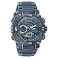 SF Quartz Analog Digital Blue Dial PU Strap Watch for Men - image number 0