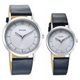 Sonata Pairs Quartz Analog White Dial Black Leater Strap Watch for Couple - image number 0