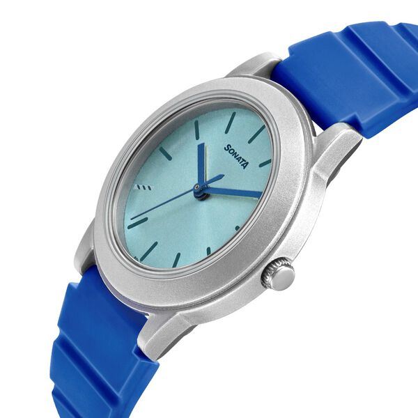 Sonata Play Blue Dial Women Watch With Plastic Strap - image number 2