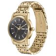 Sonata Quartz Analog with Day and Date Black Dial Golden Stainless Steel Strap Watch For Men - image number 3