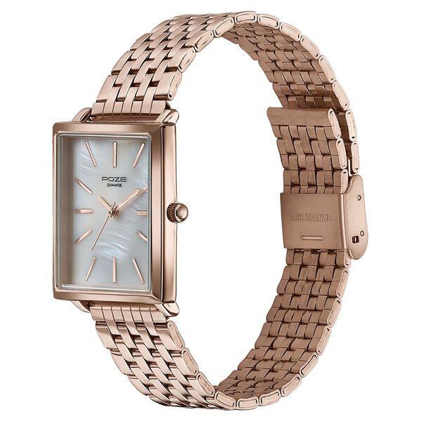 Sonata Poze Quartz Analog White Dial Metal Strap Watch For Women - image number 3