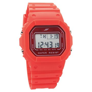 SF Hexa Digital Dial Unisex Watch With Polyurethane Strap