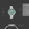 Poze By Sonata Quartz Analog Green Dial Silver Metal Strap Watch For Men - image number 3