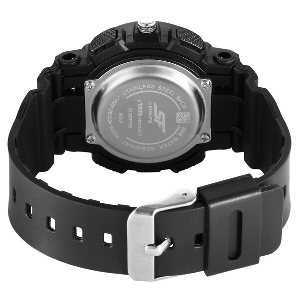 SF Unisex Classic Black Watch with Silver Accents - Timeless Elegance for Every Occasion - image number 3