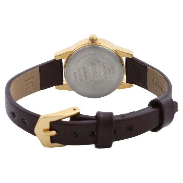 Sonata Quartz Analog Champagne Dial Leather Strap Watch for Women - image number 3