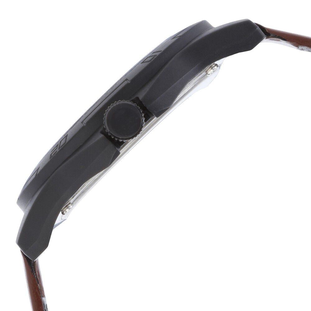 Buy Online Sonata Quartz Analog Grey Dial Leather Strap Watch for Men np77018pl01 Sonata