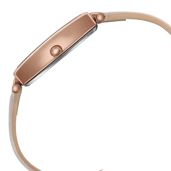 Poze By Sonata Quartz Analog Beige Dial Beige Leather Strap Watch For Women - image number 5