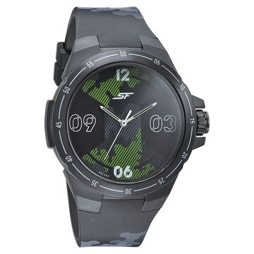 SF Turbo Quartz Analog Multicoloured Dial PU Strap Watch for Men