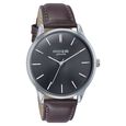 Sonata Poze Quartz Analog Black Dial Brown Color Leather Strap Watch For Men - image number 2