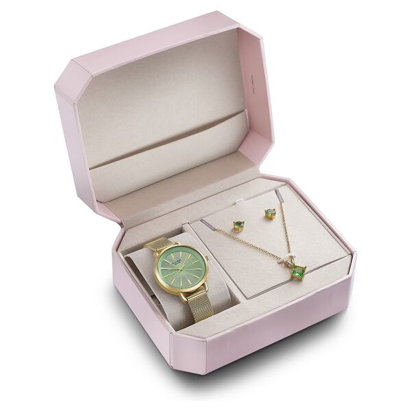 Sonata Poze Quartz Analog Green Dial Metal Strap Watch For Women - image number 6
