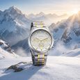 Sonata Summit Quartz Multifunction White Dial Two Toned Metal Strap Watch For Men - image number 0