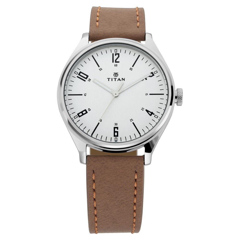 Titan men's watch leather belt on sale