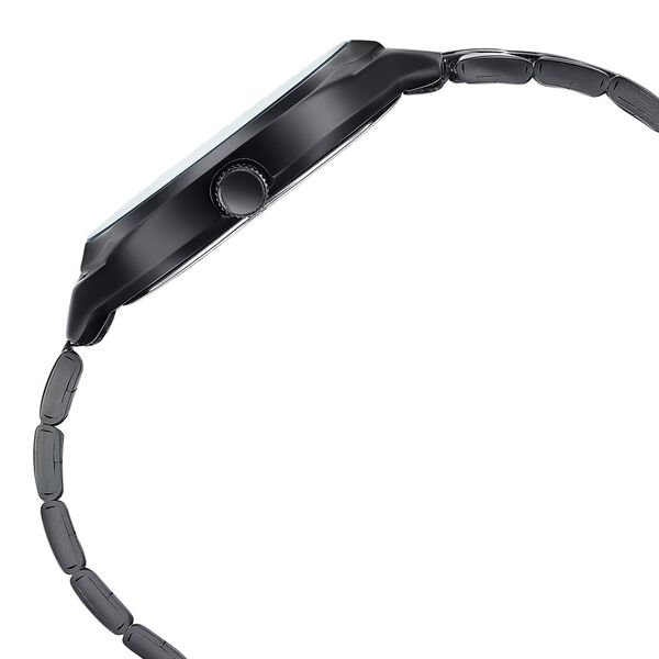 Poze By Sonata Quartz Analog Black Dial Black Metal Strap Watch For Men - image number 5