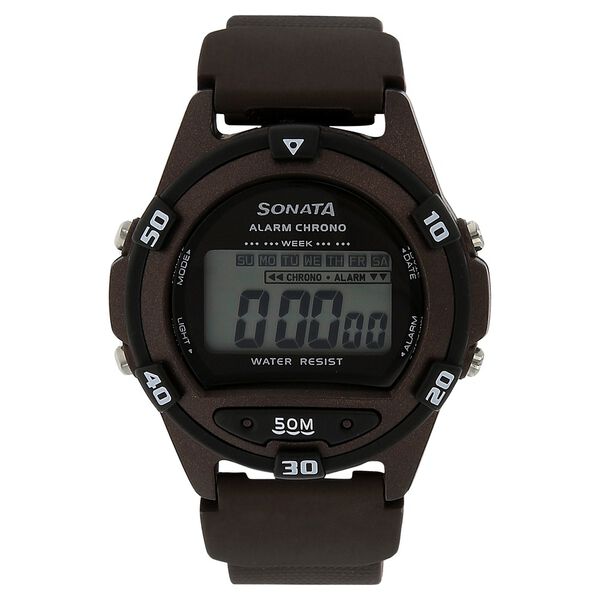 SF Digital Dial Black Plastic Strap Watch for Men - image number 0