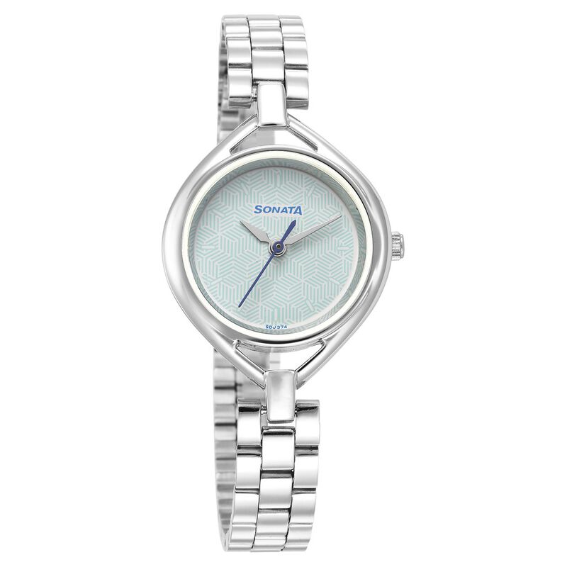 Sonata Alloys White Dial Women Watch With Stainless Steel Strap - image number 0