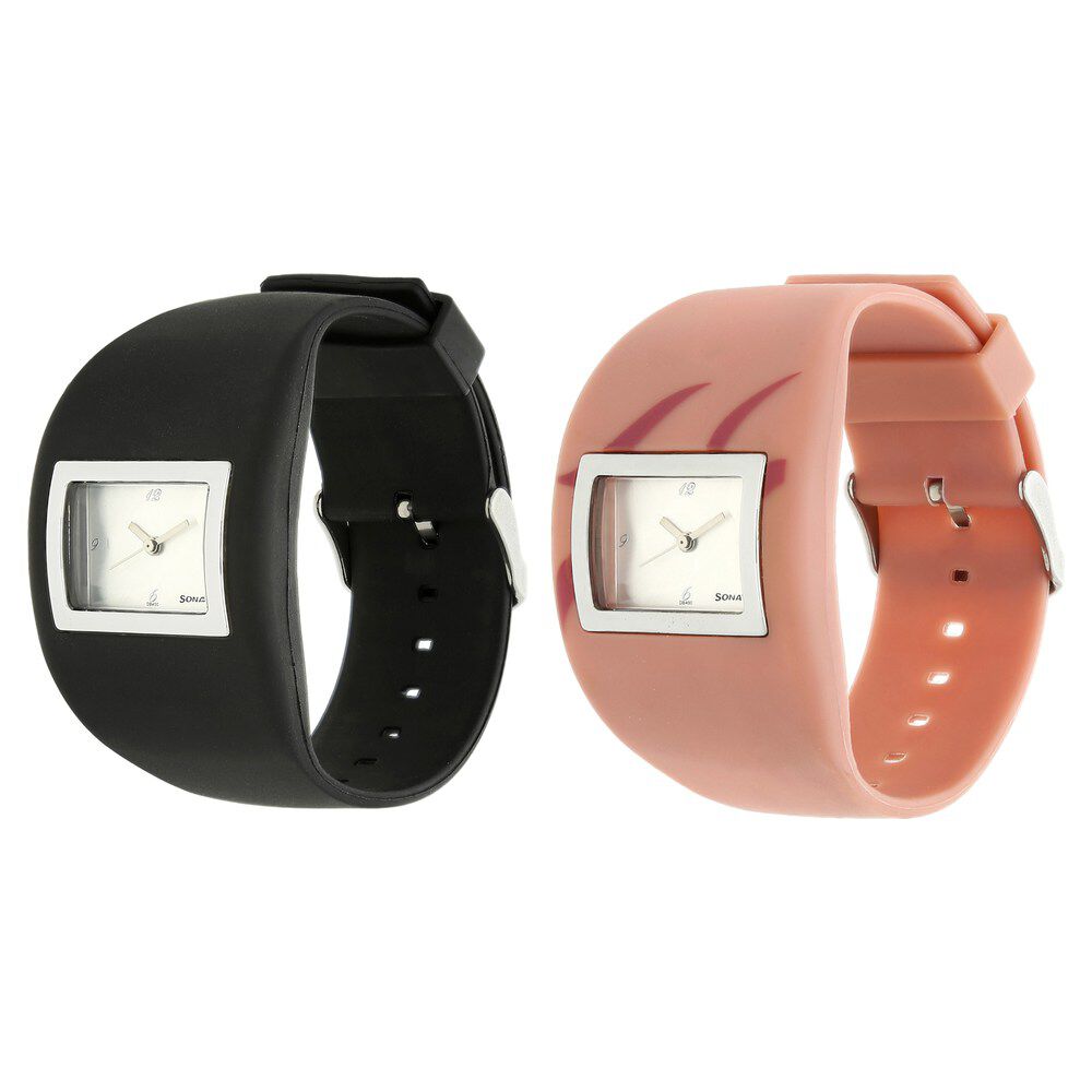 Buy Online SF Quartz Analog White Dial Plastic Strap Watch for Women nc8971pp03j Sonata