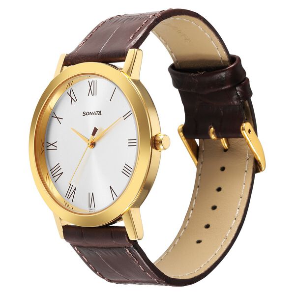 Sonata Utsav Quartz Analog Silver Dial Watch for Men - image number 1