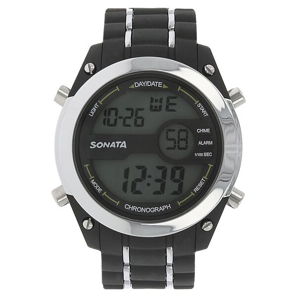 SF Digital Dial Black Plastic Strap Watch for Men - image number 0