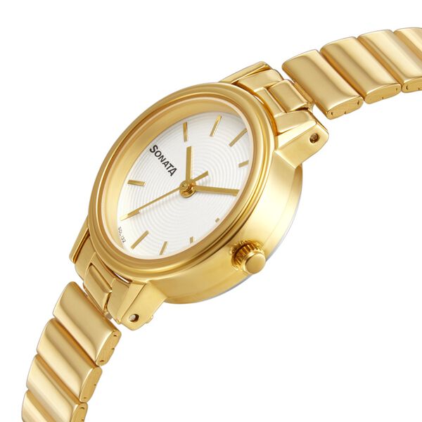 Sonata Essentials White Dial Women Watch With Stainless Steel Strap - image number 2