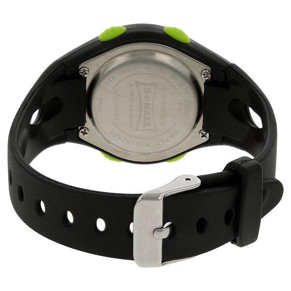 SF Digital Grey Dial Plastic Strap Unisex Watch - image number 3