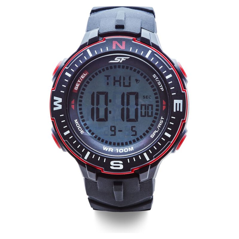 SF Digital Dial Silicone Strap Watch for Men