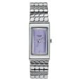 Poze Poze Quartz Analog Purple Dial Silver Metal Strap Watch For Women - image number 1