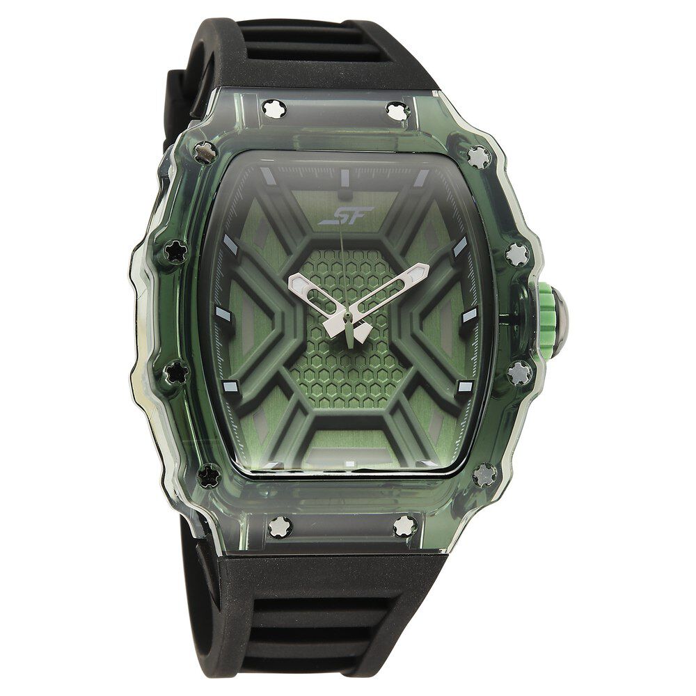 SF Maiden Voyage Sport Watch Green Dial And Black Strap Tonneau Shaped Case-image-47