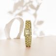 Poze By Sonata Quartz Analog Golden Dial Golden Metal Strap Watch For Women - image number 0