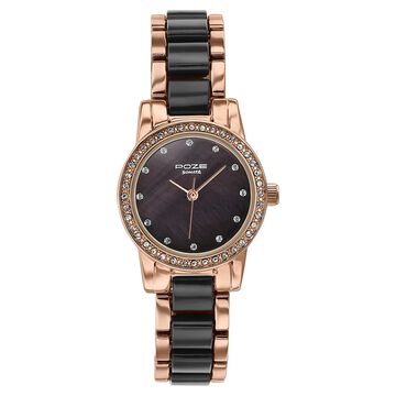 Sonata Poze Quartz Analog White Dial Two Toned Metal & Plastic Strap Watch For Women