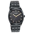 Poze By Sonata Quartz Analog Black Dial Black Metal Strap Watch For Men - image number 2