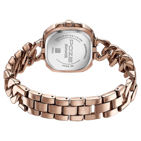 Sonata Poze Quartz Analog Rose Gold Dial Metal Strap Watch For Women - image number 6