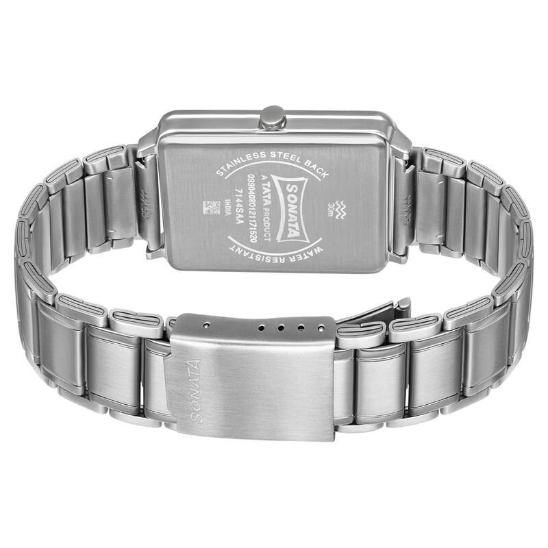 Sonata Quartz Analog Stainless Steel Strap Watch for Men