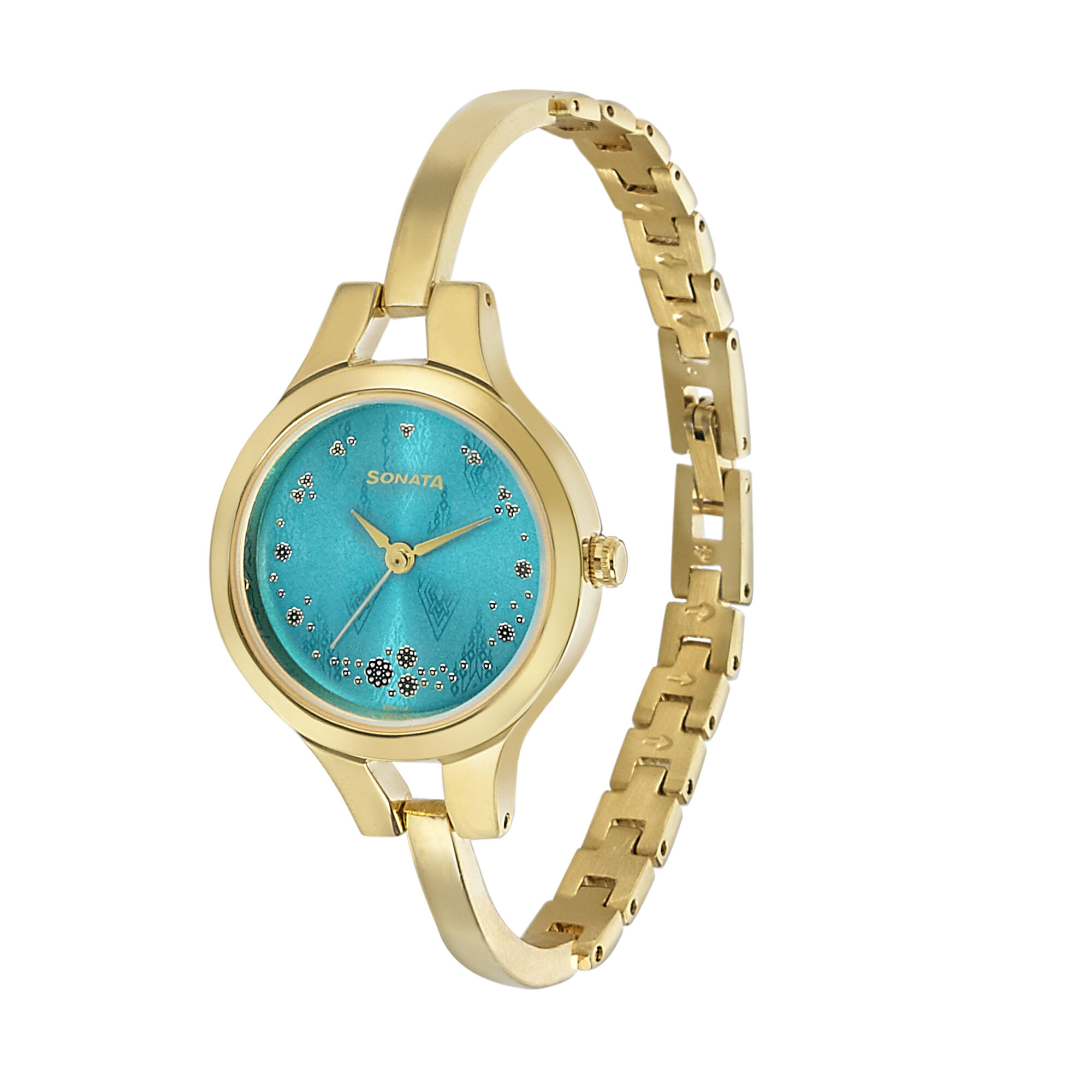 Buy Online Sonata Wedding Green Dial Women Watch With Stainless Steel Strap nn8151ym01 Sonata