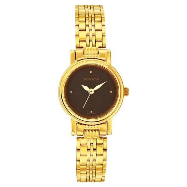 Sonata Quartz Analog Black Dial Strap Watch for Women - image number 0
