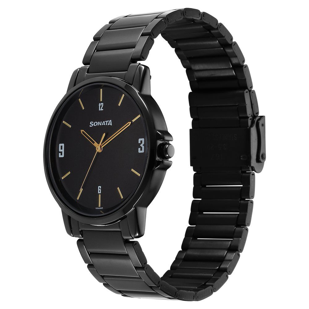 Sonata clearance watches black