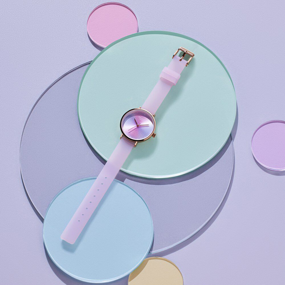 Sonata Poze Quartz Analog Pink Dial Pink Leather Strap Watch For Women-image-43