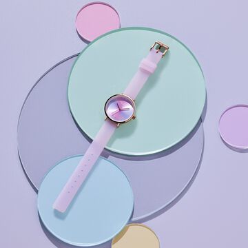 Sonata Poze Quartz Analog Pink Dial Pink Leather Strap Watch For Women