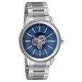 Sonata Quartz Multifunction Silver Dial Leather Strap Watch for Men