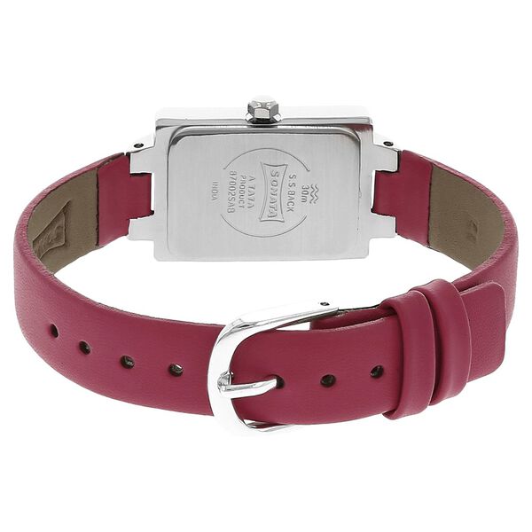 Sonata Quartz Analog Black Dial Leather Strap Watch for Women - image number 3