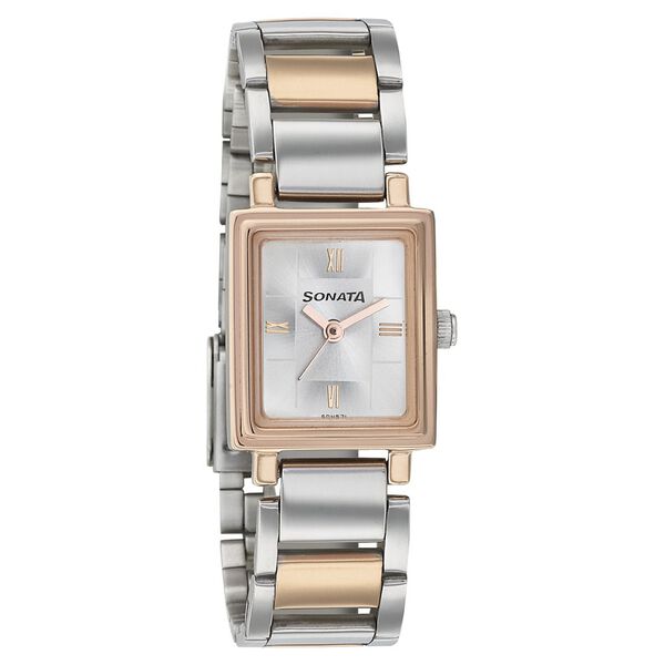 Sonata Blush Silver Dial Women Watch With Stainless Steel Strap - image number 0