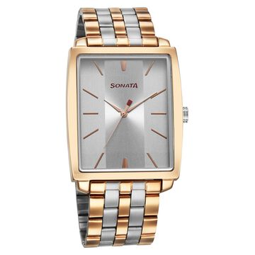 Sonata Utsav Quartz Analog Grey Dial Watch for Men