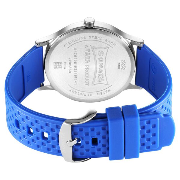 Sonata RPM Silver Dial Plastic Strap Watch for Men - image number 3
